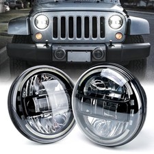 Xprite 7 Led Headlights W Halo Ring Drl For 1997-2018 Jeep Wrangler Tj Lj Jk