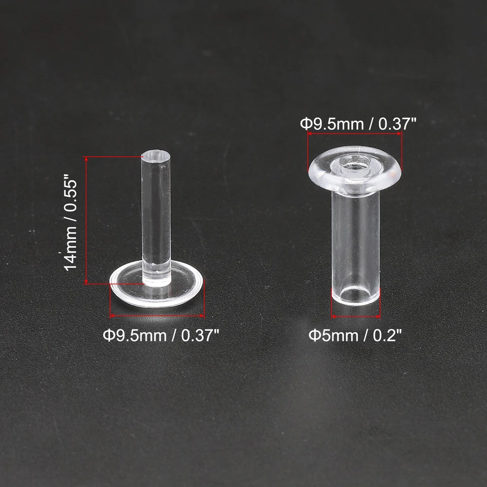 M5*14mm Plastic Binding Post 24 Sets Chicago Screws Rivet Post Press-on Buckle Foto 2 de 4