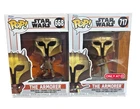 Funko Pop! Star Wars The Armorer Bundle #668 #717 Vinyl Figures Lot Mandalorian