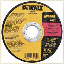 DEWALT DW8062 CASE OF 25 4-1/2" x .045 x 7/8" Metal Cut-Off Wheels