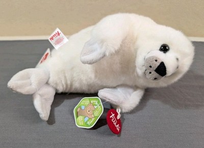 Trudi Seal Plush Phoque White Seal Stuffed Animal NWT 12'' Italy