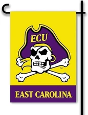 BSI PRODUCTS, INC. - East Carolina Pirates 2-Sided Garden Flag & Plastic Pole...