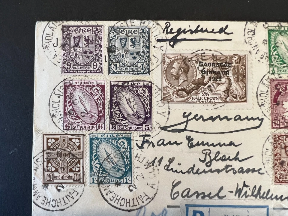 Juego de cubiertas de caballito de mar irlandés 1926 SG83 2/6 1922 primera definición serie SG71-82 Alemania Foto 2 de 4