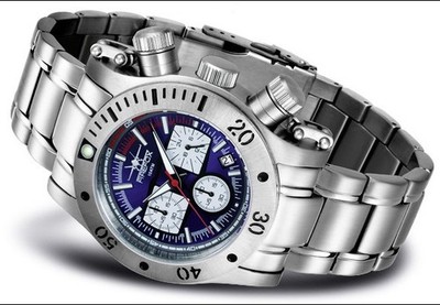 FIREFOX DAREDEVIL S140 Edelstahl Chronograph Herrenuhr blau 10 ATM wasserdicht