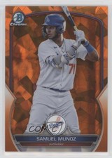 2023 Bowman Chrome Draft Sapphire Orange 10/25 Samuel Munoz #BDC-102 0o48