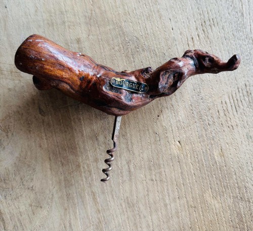 French Wine Opener with Natural Burl Wood Handle