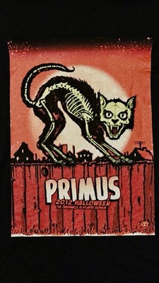 Primus T-shirt Halloween Special Black Cat Chat Noir Venue Exclusive Design 2XL