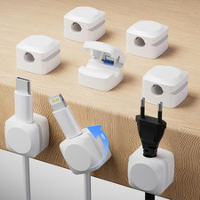 Rotatable Cord Organizer, Enhanced Spring Cable Clips, Strong Adhesive Cable Man