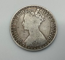 Queen Victoria 1871 Silver Florin, 2 Shillings, 1/10th Pound Condition Good G-6