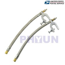1 Pair 10 Braided Stainless Steel Dual Tire Valve Stem Extensions Rv Trailer Us