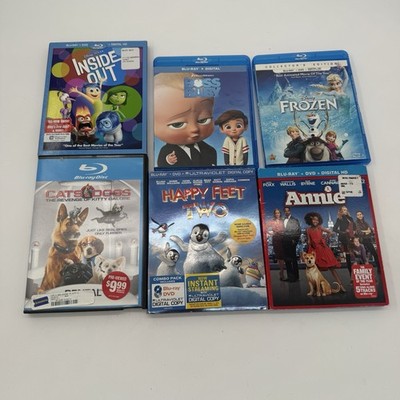3D Blu-ray Lot 6 Movies Kids Bundle Smurfs Yogi Arthur Cloudy Monsters Aliens