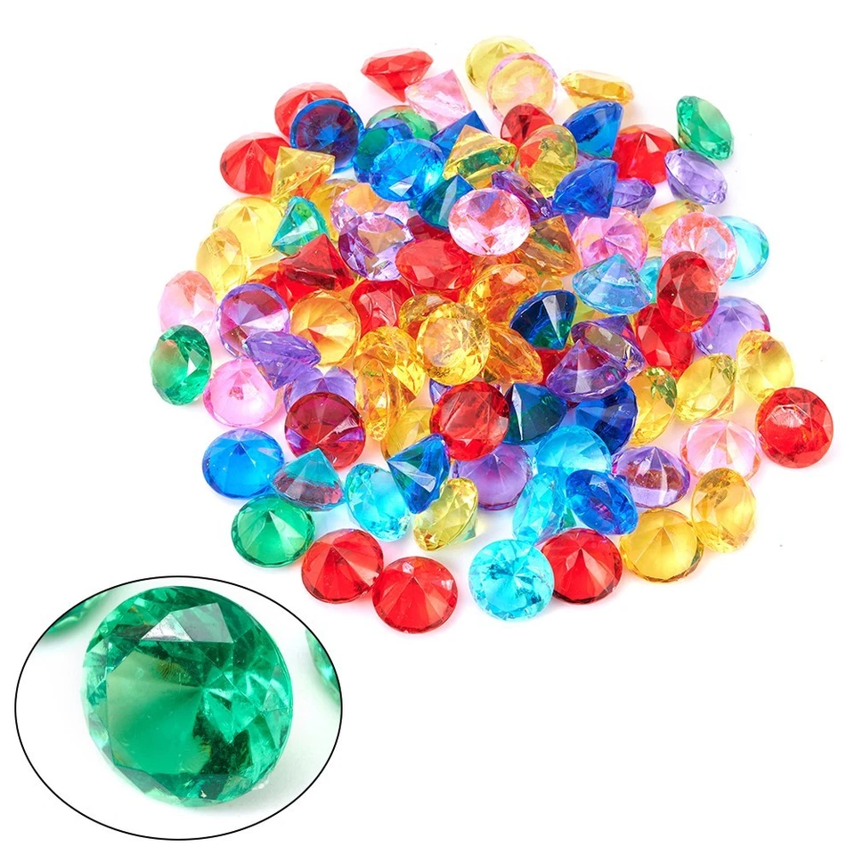 Shiny Acrylic Pirate Gems Perfect for Goody Bags and Treasures (100 Pieces) - Image 4 of 4