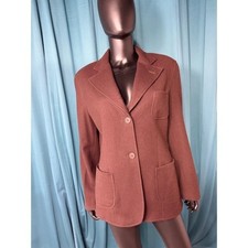 Limited America Brown 100 Wool Blazer Jacket Size 12 Made in USA Professional