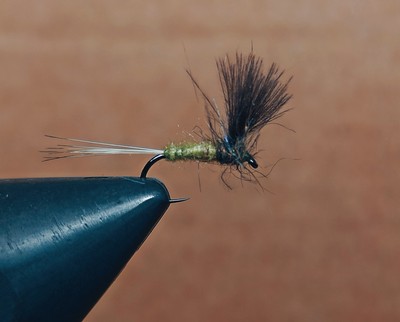 Trockenfliegen CDC Olive Kapok Dun Mayfly Größe 18,3er Pack Fliegenfischen