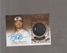 Trey Mancini, 2022 Topps Series 1 Reverence Patch Auto #08/10, Orioles, #TRAP-TM