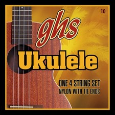 GHS 10 Nylon Ukulele Strings - Soprano/Concert - Clear Nylon