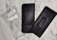 Soft Leather Eyeglass Case 2 Packs Belt Clip Slide In Pouch for Glasses Sunglass