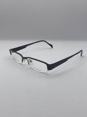 Stepper Eyeglasses S STS-3017 51-17-135 Titanium Black Rectangle Frame