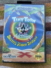 Tiny Toon Adventures: Buster's Hidden Treasure Sega Genesis game case no manual