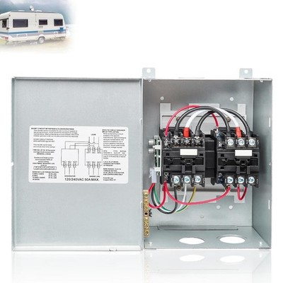 RV 50 Amp Transfer Switch Automatic for Speedboats Home... 