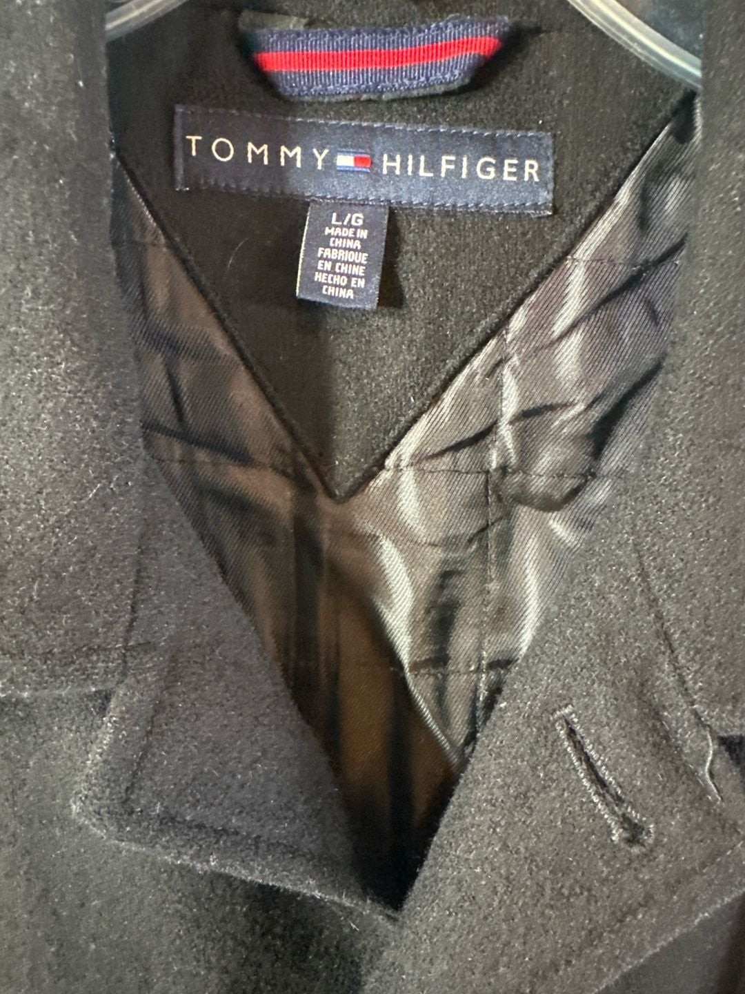 Tommy Hilfiger Men's Navy Wool-Blend Quilted Lining Walker Coat image 6