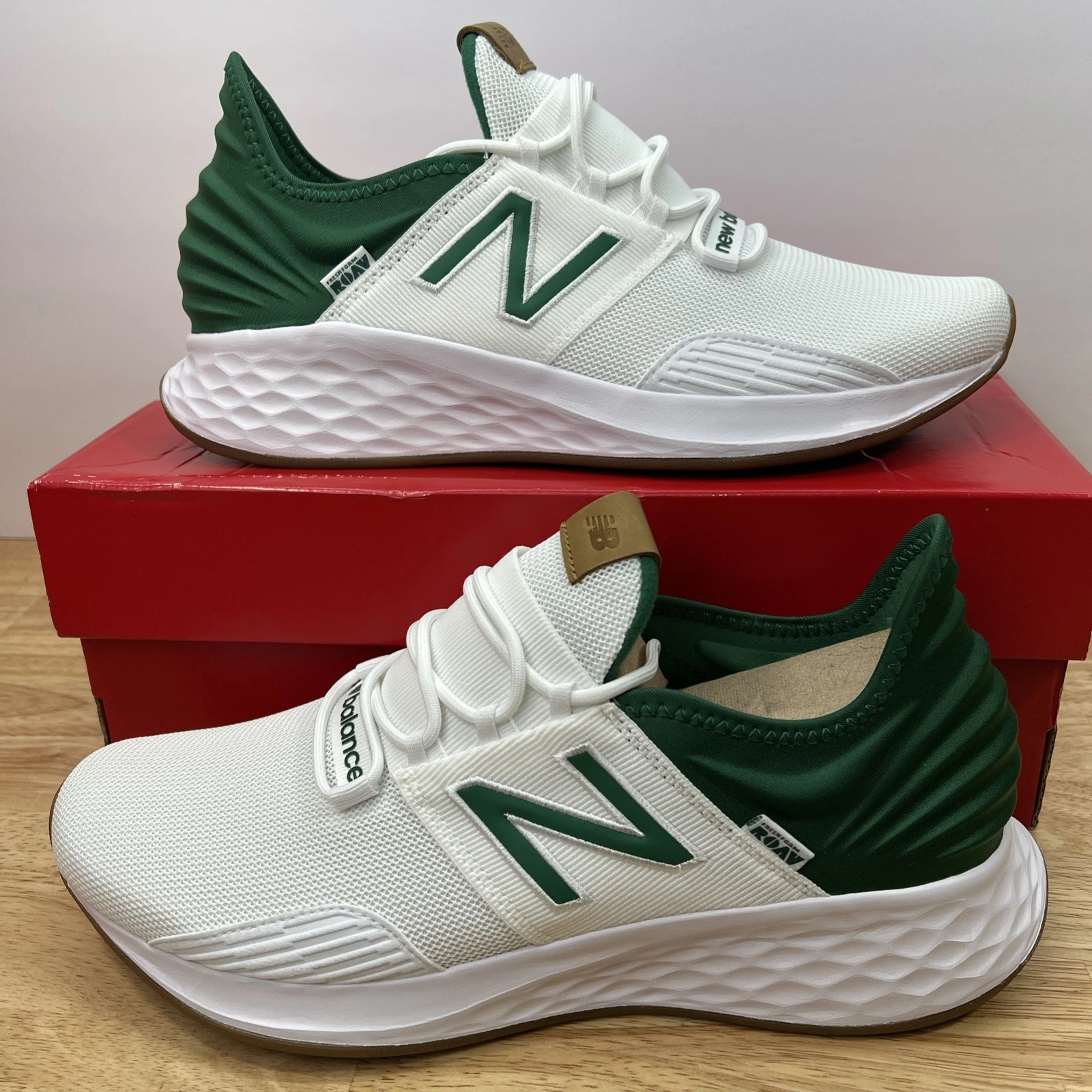 New Balance Fresh Foam ROAV Scarpe da Corsa Uomo 11 Wms 12 5 Bianco Verde MROAVWG1