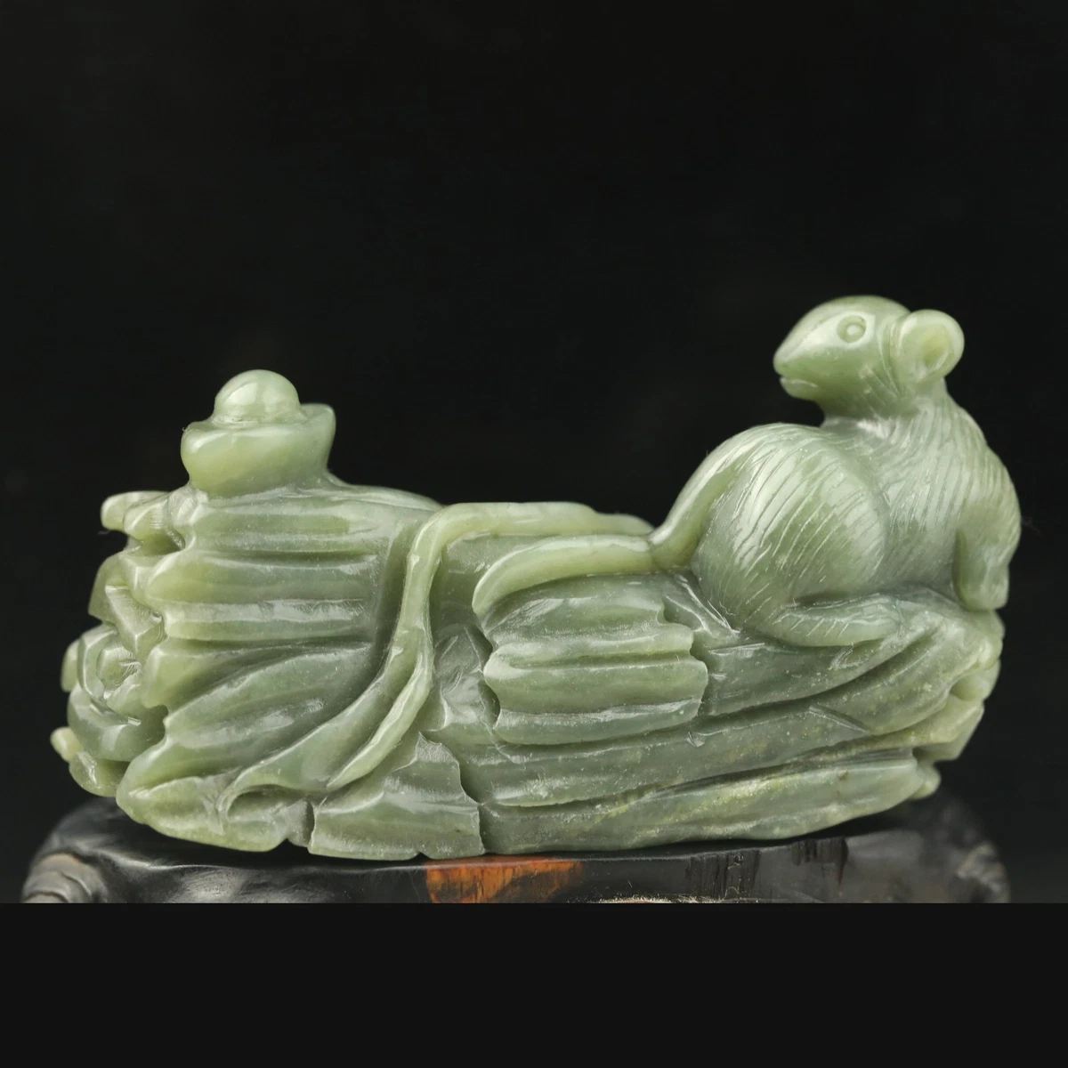 老鼠玉中国风雕像、雕像| eBay
