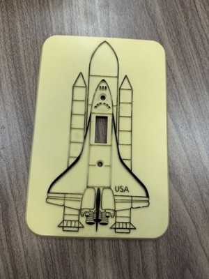 NASA 1981 Shuttle Light Switch Cover 7x4.25 Inches Vintage