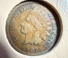 1907 Indian Head Penny VF from private collection SEE MY OTHER COINS
