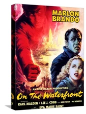 Stretched Canvas Print On the Waterfront 1954 Movie Poster Wall Art 12"x16"