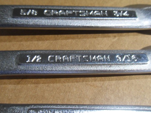 Vintage Craftsman Tool • 9 4365 • 3 Piece Short Box End Wrench Set • SAE • USA - Picture 4 of 19