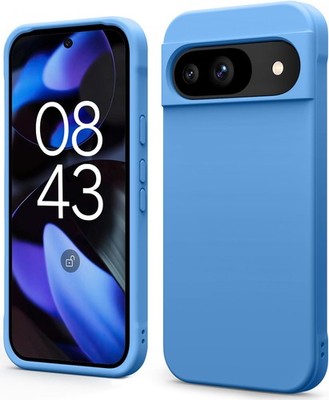 TPU Shockproof Phone Case for Google Pixel 9 and Pixel 9 Pro, Blue, Non-Slip Gri