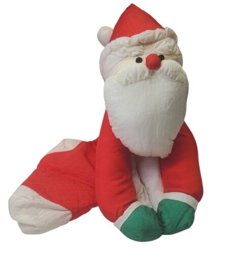  Department 56 Santa Christmas Stocking Plush Nylon Polyester Stuffed Parachute  - Picture 1 of 11