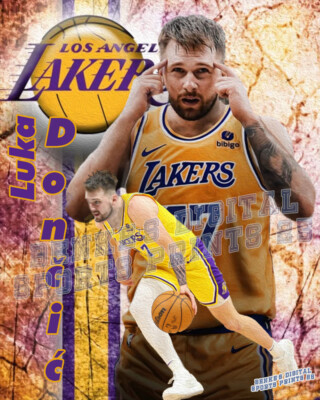LA Lakers Lithograph print of Luka Dončić 2025