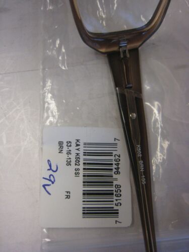 MARCO DE GAFAS KAY UNGER K502 MARRÓN 53-16-135 NUEVO CON ESTUCHE AUTÉNTICO - Imagen 3 de 3