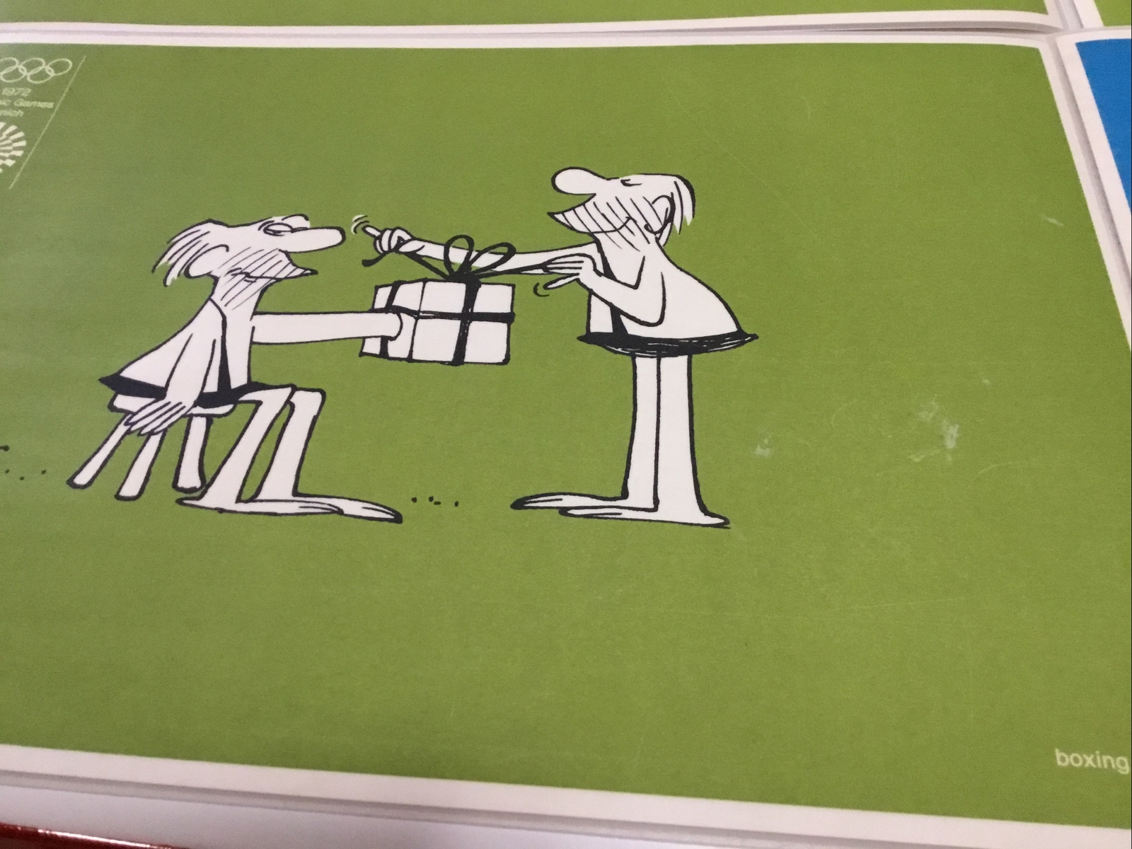 Set of 4 Vintage Marathon 1972 Munich Olympics BC comics Plastic