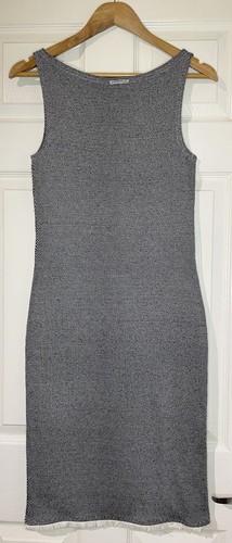Abito Bodycon Morgan Et Toi Grigio Senza Maniche Con Dettaglio Frange Extra Small XS - Foto 2 di 6