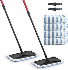 Matthew Two Microfiber Mop Combos Compatible with Hardwood Floor