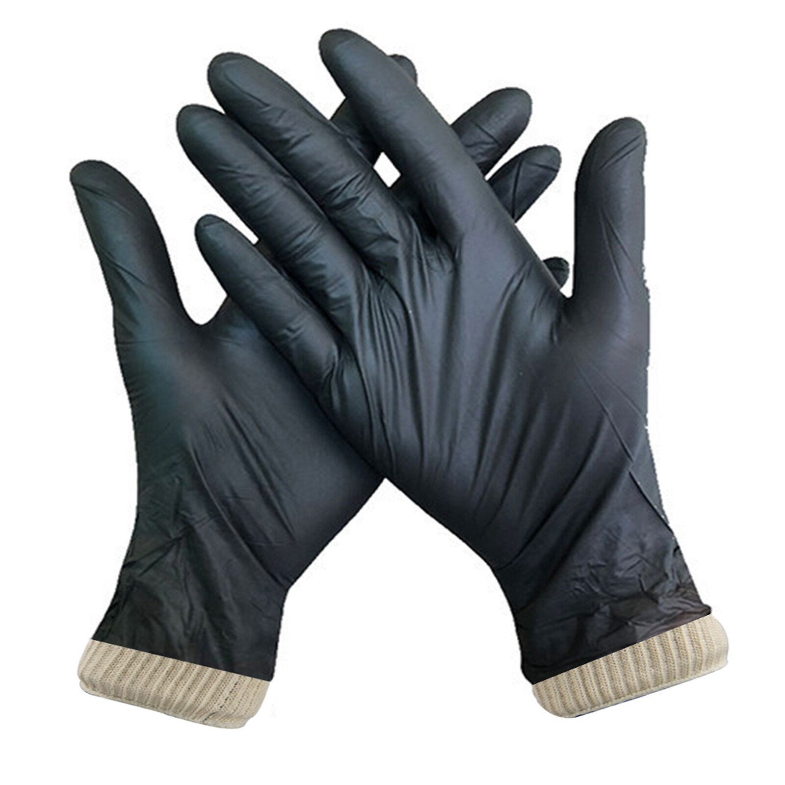 200Pcs Black Nitrile Gloves BBQ Grill Safety Hand Protector +6 Pair
