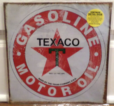 Nostalgic Tin Metal Sign - Texaco Motor Oil Gas Gasoline 12" X 12 ...