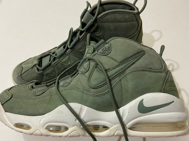 nike air uptempo olive green