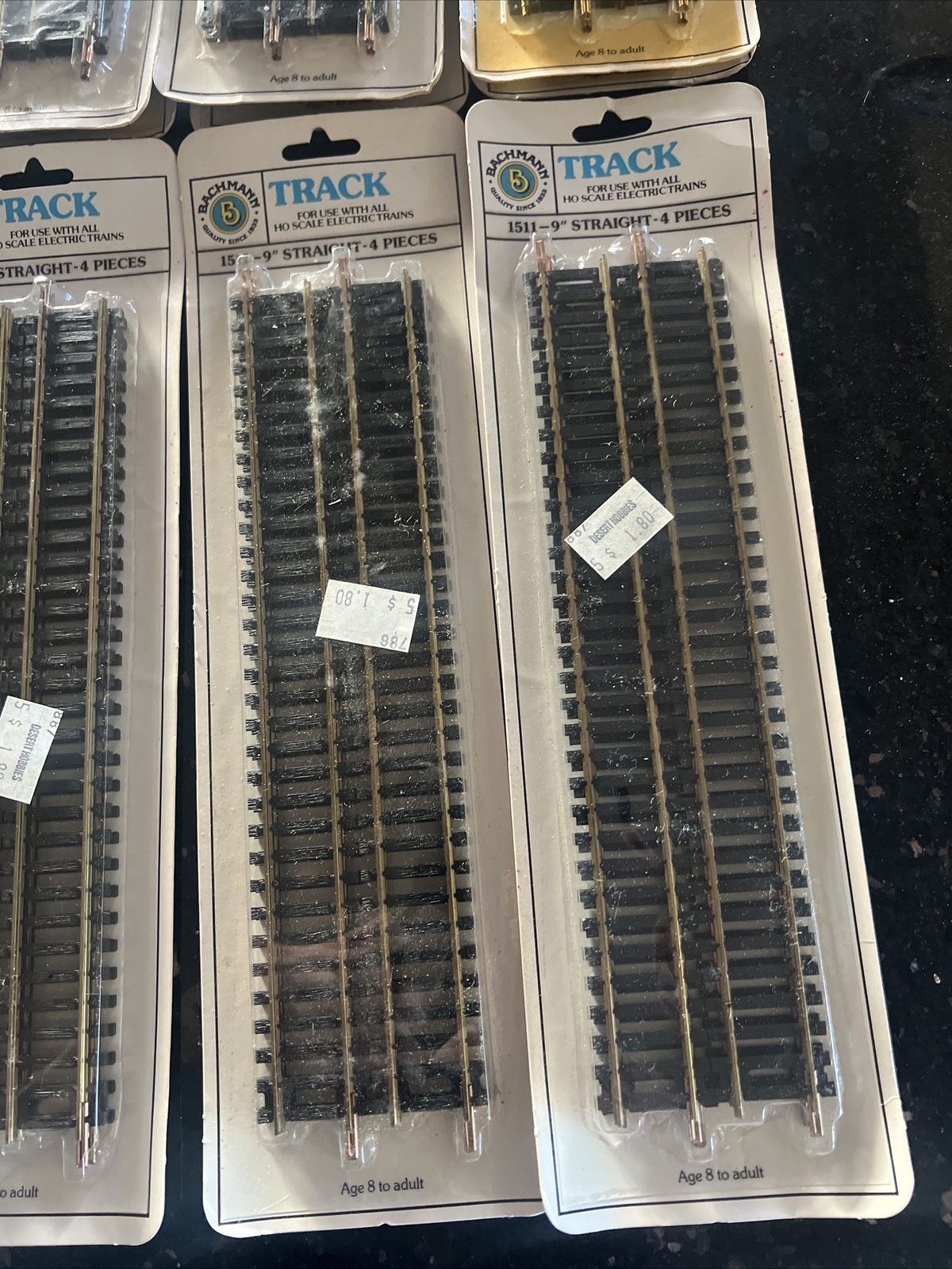 Bachmann Vintage Straight Brass Track Ho Scale Train Layouts 4 Pieces 9