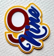 Birthday Age Title Number Nine Boy. Scrapbook, Card Making Paper Piecing