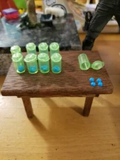 Lil BadAss Bushings 4 Pack- Blue -Premium Cone + Bubble-Green Slime Container