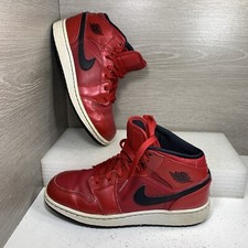 Nike Air Jordan 1 Mid Gym Red/ Black/ White 554725-602 5Y Mens 6 Womens 4.5