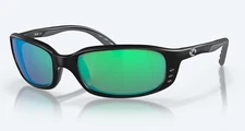 Costa Del Mar Brine Matte Black / Green Mirror Polarized Glass 580G - BRAND NEW