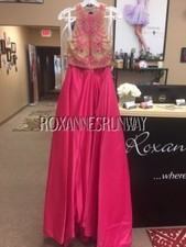 Tiffany 16188 Lipstick Pink Nude 2 Piece Ball Gown Dress sz 6