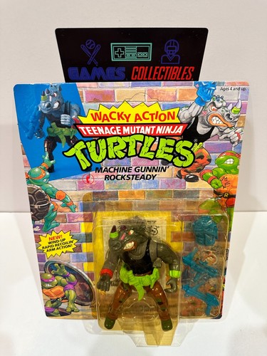 TMNT Ninja Turtles 1991 Machine Gunnin' Rocksteady...