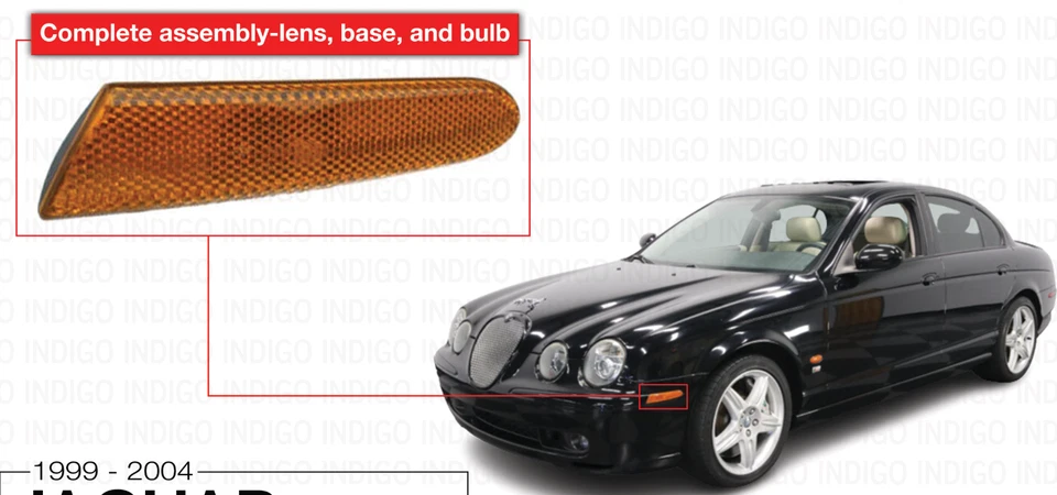 捷豹 S 型左驾驶员侧保险杠安装前标记灯 XR89965 原始设备制造商 — 第 2/2 张图片