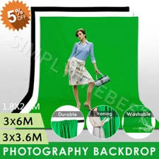Photography Black White Green ChromaKey Backdrop Studio Muslin Background-3 Size